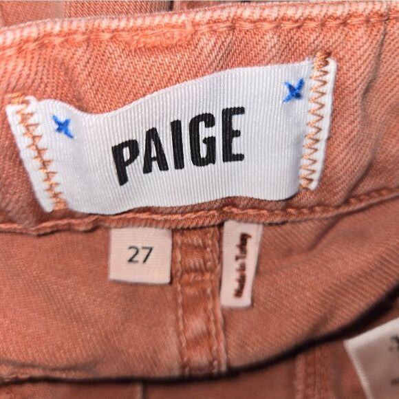 PAIGE Brown Jean Shorts Relaxed Fit Mid-Thigh - Picture 10 of 11